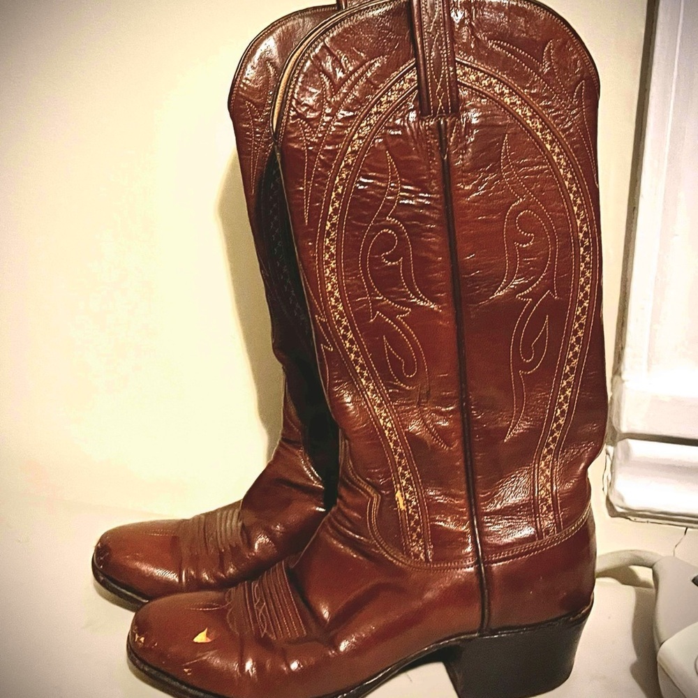 Vintage 1990s Custom Lucchese Cowboy Boots Women’s Size 6B